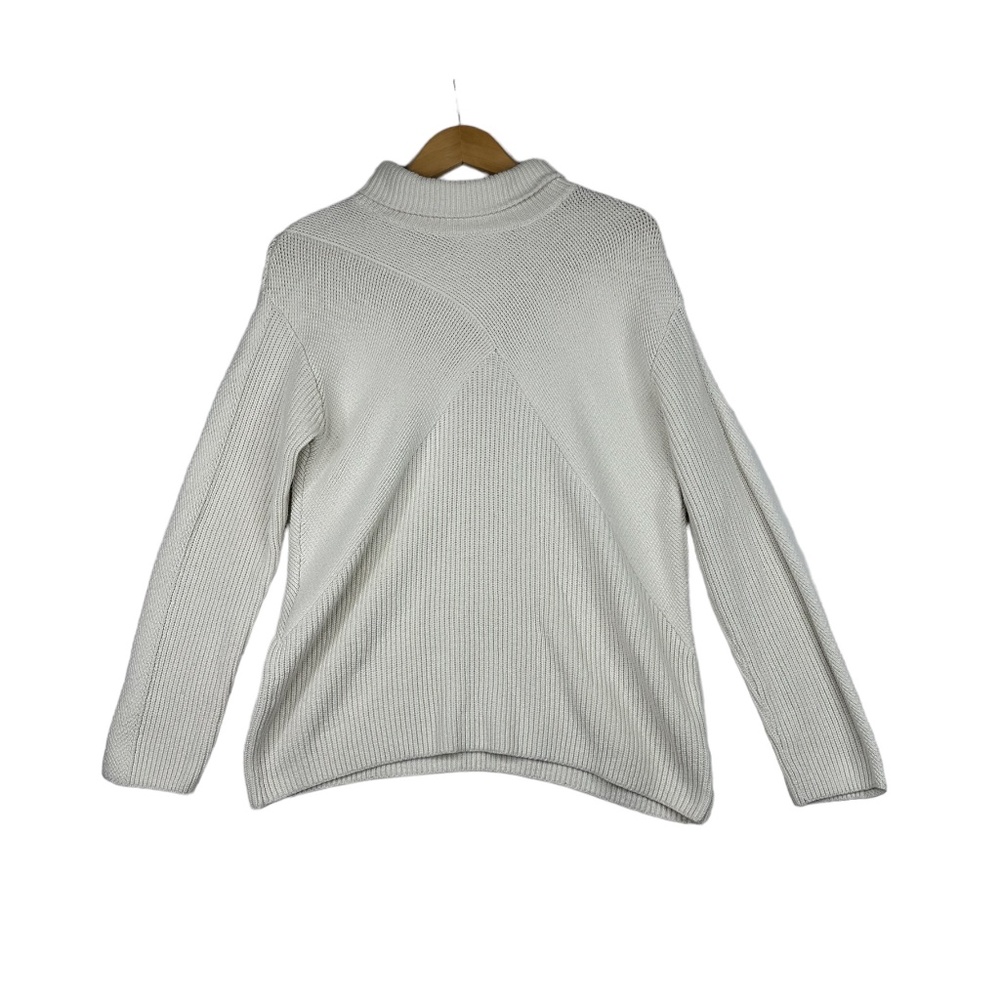 Talbots Mixed Stitch Mock Neck Sweater Size Medium